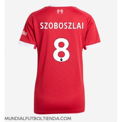 Camiseta Liverpool Dominik Szoboszlai #8 Primera Equipación Replica 2025-26 para mujer mangas cortas Camiseta Liverpool Dominik Szoboszlai #8 Primera Equipación Replica 2025-26 para mujer mangas cortas
